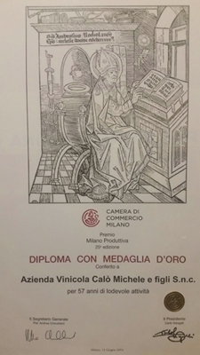 Premio Milano Produttiva Diploma con Medaglia d'Oro